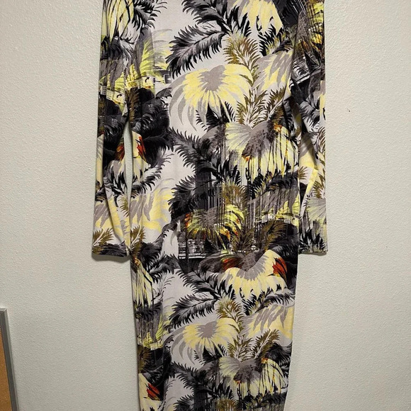 TopShop City Landscape Floral Print Dress in US 12 Bodycon Midi - Picture 3 of 6